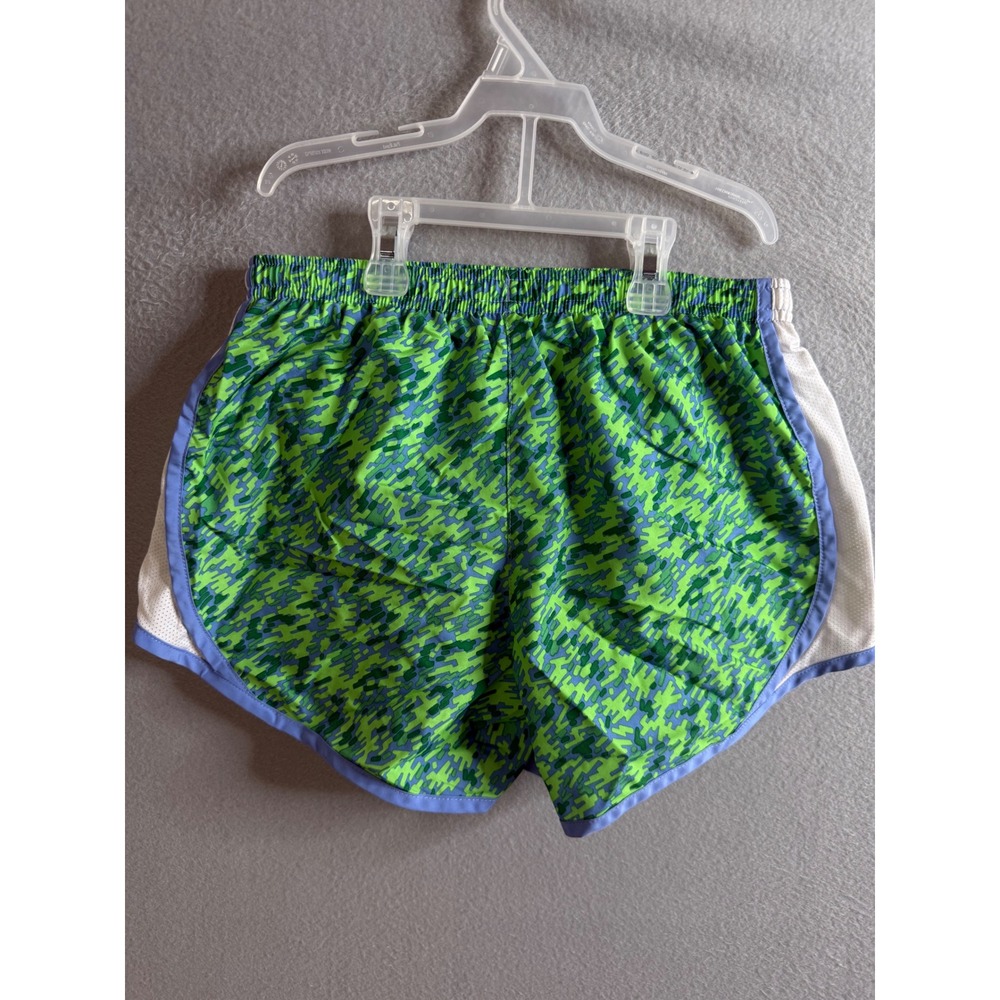 Nike Dri-FIT Running Shorts Girls Large Athletic Green Blue Drawstring